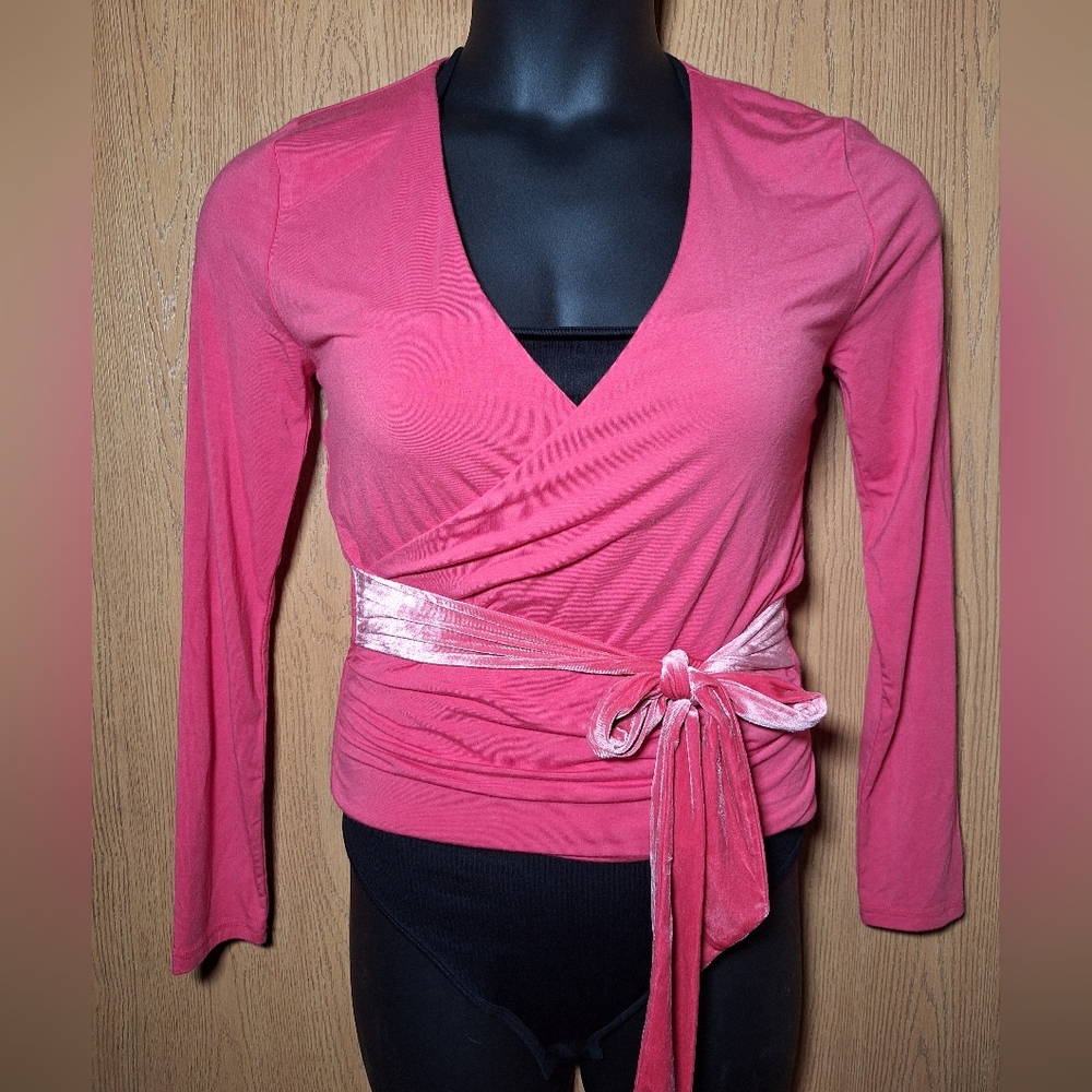 J. Crew  Wrap Blouse with Velvet Sash